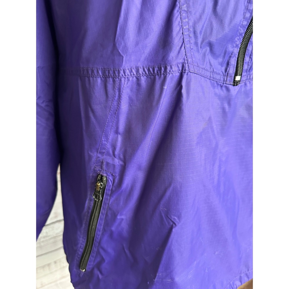 Vtg 90s Helly Hansen Anorak Windbreaker XL Purple Packable Hooded Rain Jacket - Picture 14 of 14